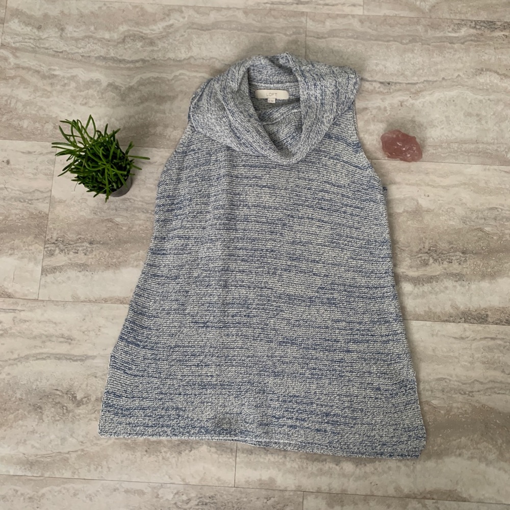 LOFT Sleeveless Cowlneck Tunic
